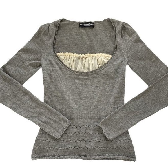 Looking for this Dolce and Gabbana d&g milkamaid gray knit top!! - Picture 1 of 3